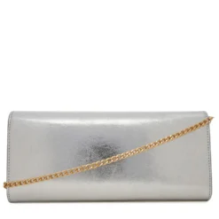 Clutch Donna con Tracolla LOVE MOSCHINO effetto Metallizzato Argento