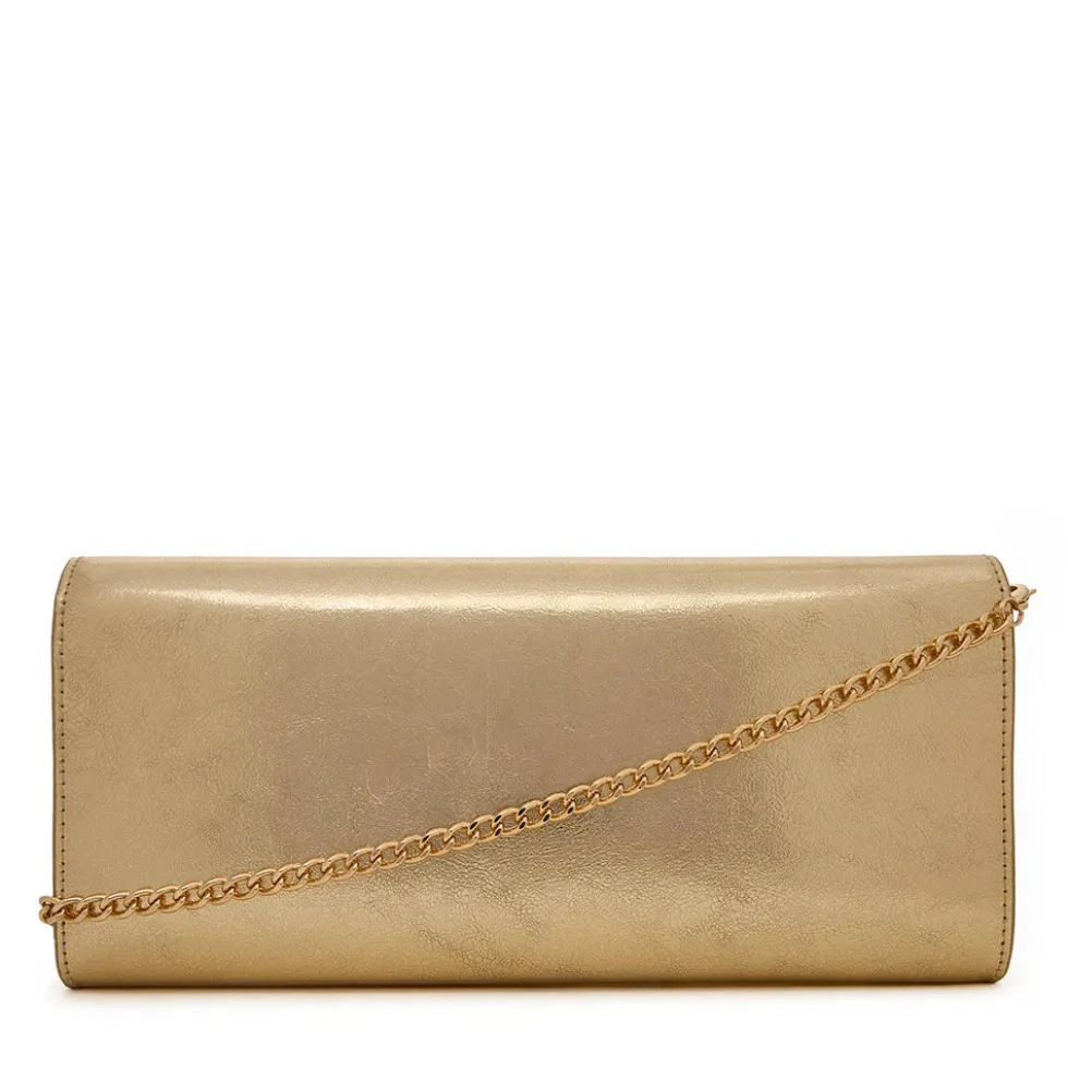 Clutch Donna con Tracolla LOVE MOSCHINO effetto Metallizzato Oro