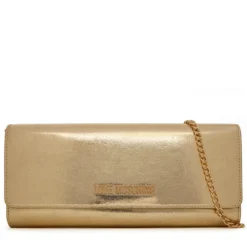 Clutch Donna con Tracolla LOVE MOSCHINO effetto Metallizzato Oro