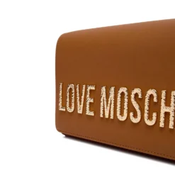 Clutch Donna con Tracolla LOVE MOSCHINO color Cuoio con Maxi Logo