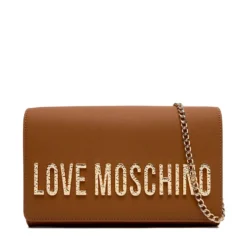 Clutch Donna con Tracolla LOVE MOSCHINO color Cuoio con Maxi Logo