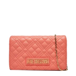Clutch Donna con Tracolla LOVE MOSCHINO linea Smart Daily Quilted Corallo