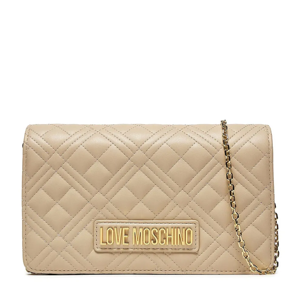 Clutch Donna con Tracolla LOVE MOSCHINO linea Smart Daily Quilted Avorio
