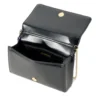 Clutch Donna con Tracolla LOVE MOSCHINO Nera con Logo Ricamato e Borchie