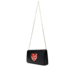 Clutch Donna con Tracolla LOVE MOSCHINO linea Smart Daily Bag Nera con Cuore Logato