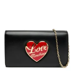 Clutch Donna con Tracolla LOVE MOSCHINO linea Smart Daily Bag Nera con Cuore Logato