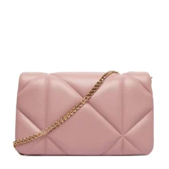 Clutch Trapuntata con Tracolla LOVE MOSCHINO linea Embossed Rosa