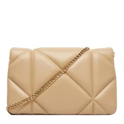 Clutch Trapuntata con Tracolla LOVE MOSCHINO linea Embossed Taupe