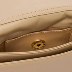 Clutch Trapuntata con Tracolla LOVE MOSCHINO linea Embossed Taupe
