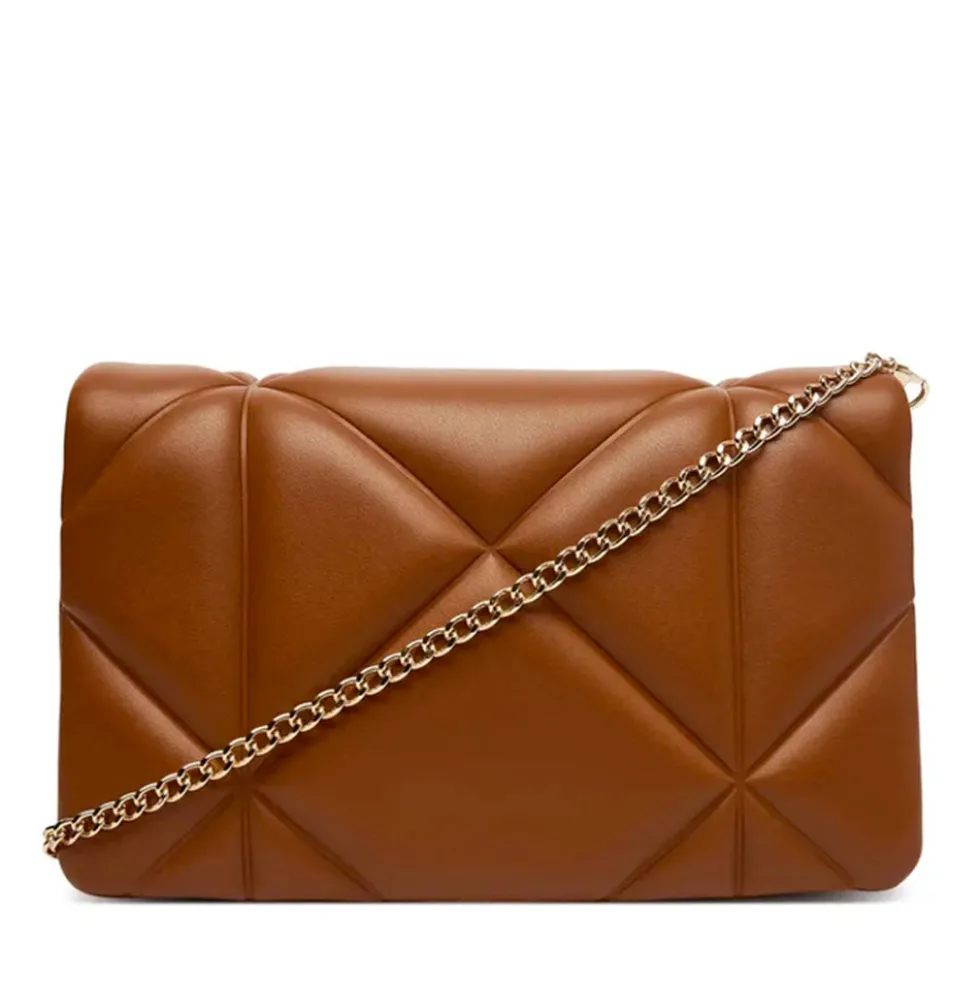 Clutch Trapuntata con Tracolla LOVE MOSCHINO linea Embossed color Cuoio