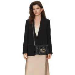 Clutch Trapuntata con Tracolla LOVE MOSCHINO linea Embossed Nero