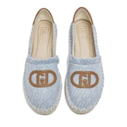 Espadrillas Donna LIU JO Capri 01 in Denim Jacquard Light Blue