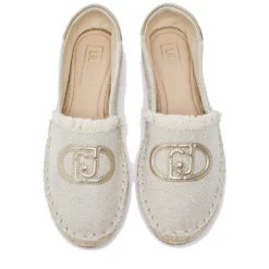 Espadrillas Donna LIU JO Capri 01 in Canvas Beige con Maxi Logo