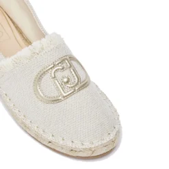 Espadrillas Donna LIU JO Capri 01 in Canvas Beige con Maxi Logo