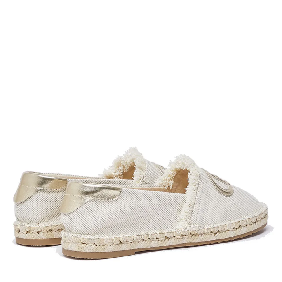 Espadrillas Donna LIU JO Capri 01 in Canvas Beige con Maxi Logo
