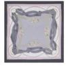 Foulard Donna 120 x 120 cm LIU JO in Tessuto Riciclato Nero Stampa Nastri