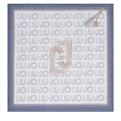 Foulard Donna 120 x 120 cm LIU JO in Tessuto Stampato Blu Scuro
