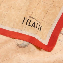 Foulard 90 x 90 cm 1A Classe Alviero Martini in Seta stampa Geo Classic e Rosso Papavero 3290