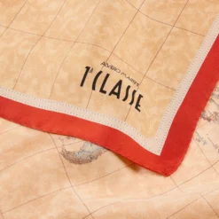 Foulard 70 x 70 cm 1A Classe Alviero Martini in Seta stampa Geo Classic e Rosso Papavero 3270