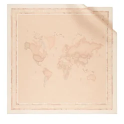 Foulard 90 x 90 cm 1A Classe Alviero Martini linea Logo Cornice Beige F132