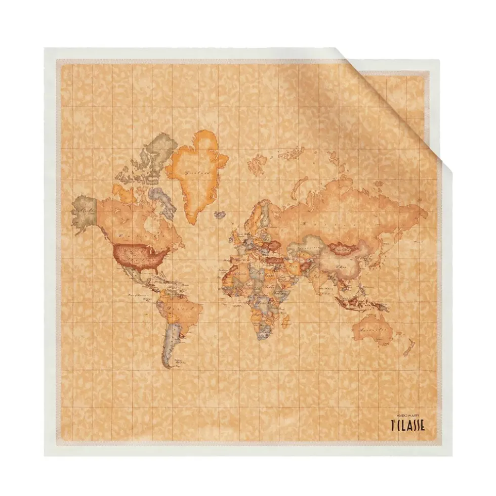 Foulard 70 x 70 cm 1A Classe Alviero Martini in Seta stampa Geo Classic e Bianco 3270