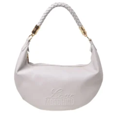 Hobo Bag Donna LOVE MOSCHINO in Ecopelle color Ghiaccio