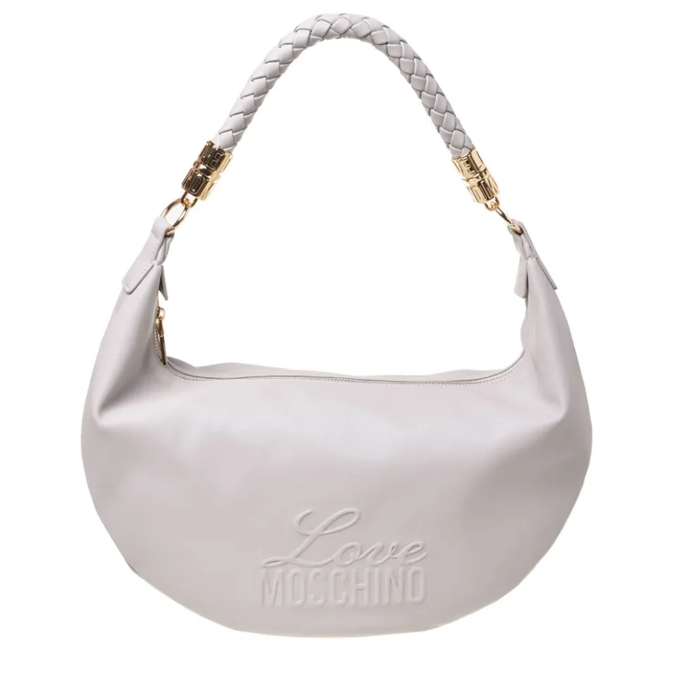 Hobo Bag Donna LOVE MOSCHINO in Ecopelle color Ghiaccio