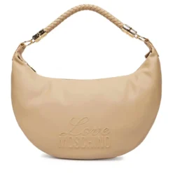 Hobo Bag Donna LOVE MOSCHINO in Ecopelle Taupe