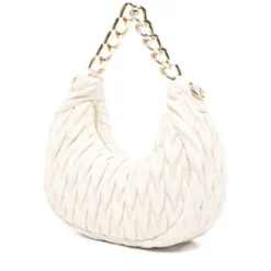 Hobo Bag Donna LOVE MOSCHINO Trapuntata Avorio