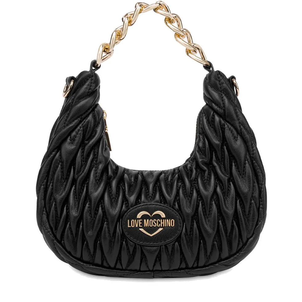 Hobo Bag Donna LOVE MOSCHINO Trapuntata Nera