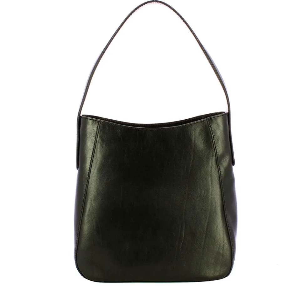 Hobo Bag Donna THE BRIDGE linea Maddalena in Pelle Nera