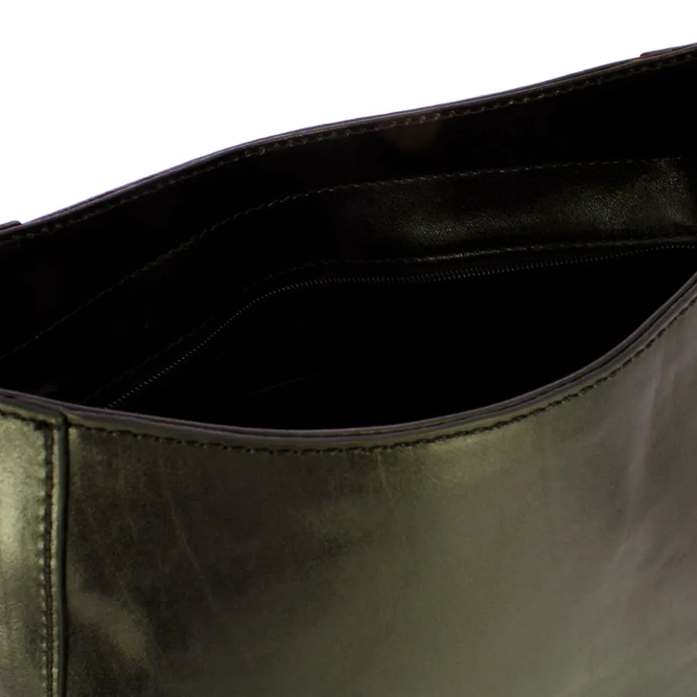 Hobo Bag Donna THE BRIDGE linea Maddalena in Pelle Nera