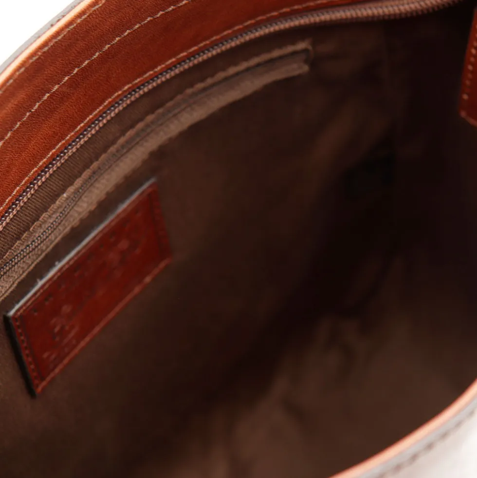 Hobo Bag Donna THE BRIDGE linea Maddalena in Pelle Marrone