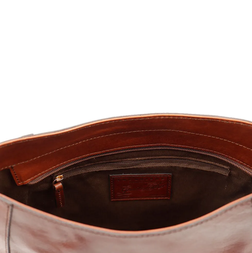 Hobo Bag Donna THE BRIDGE linea Maddalena in Pelle Marrone