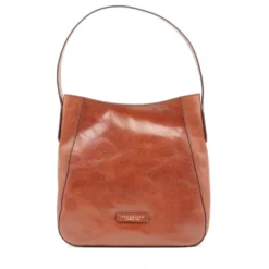 Hobo Bag Donna THE BRIDGE linea Maddalena in Pelle Marrone