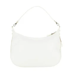 Hobo Bag Large con Tracolla LIU JO color Crema con Logo Laserato Monogram