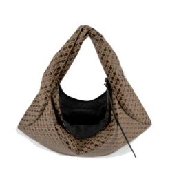 Hobo Bag Large GHERARDINI in Tessuto Softy colore Toffee