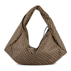 Hobo Bag Large GHERARDINI in Tessuto Softy colore Toffee