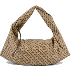 Hobo Bag Large GHERARDINI in Tessuto Softy colore Tabacco Burro