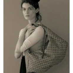 Hobo Bag Large GHERARDINI in Tessuto Softy color Creta