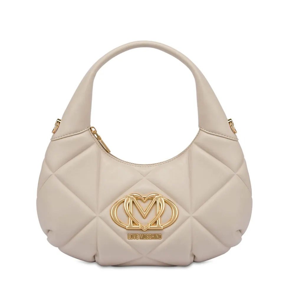 Hobo Bag LOVE MOSCHINO linea Embossed Avorio