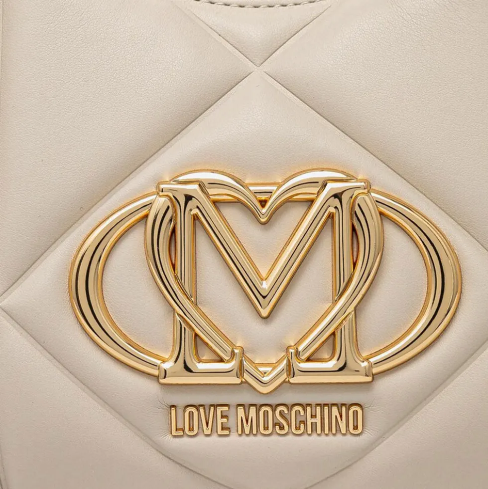 Hobo Bag LOVE MOSCHINO linea Embossed Avorio