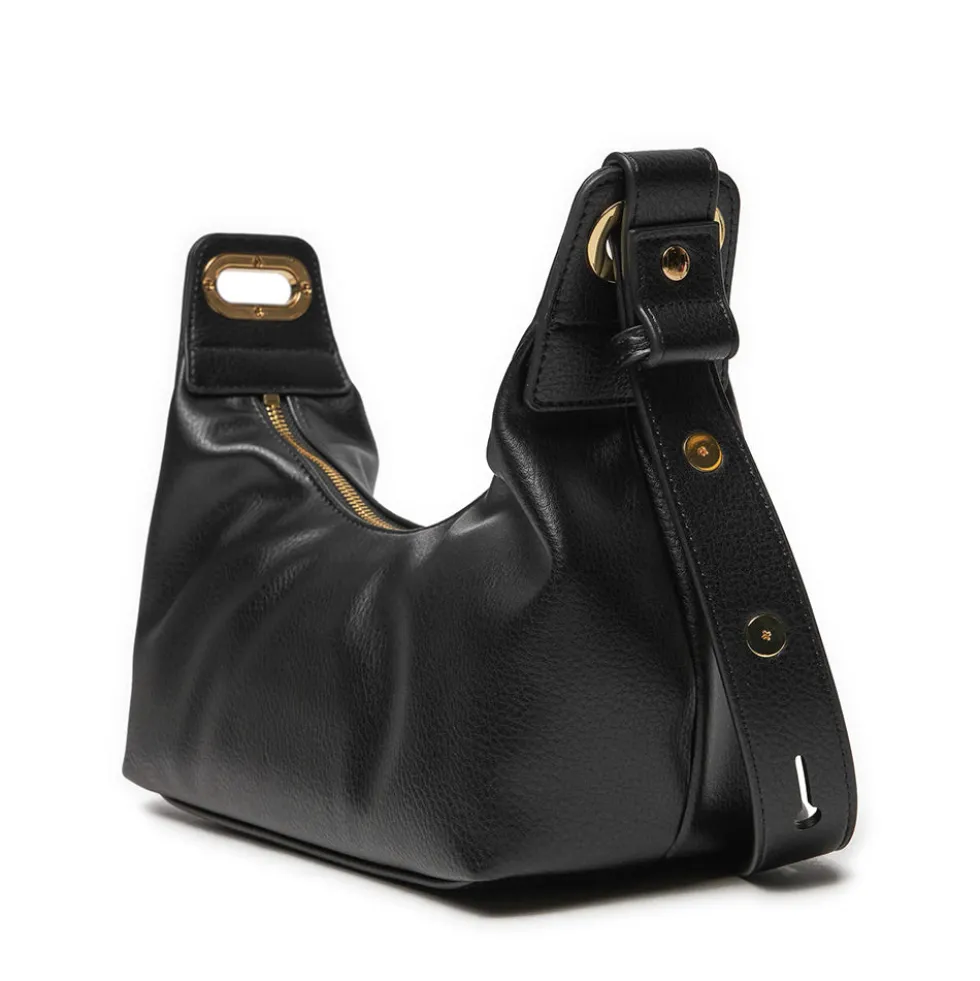 Hobo Bag LOVE MOSCHINO linea Heart Plaque Nera con Logo