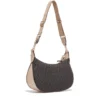 Hobo Bag Media con Tracolla LIU JO in Tessuto Jacquard Testa di Moro con Logo All Over