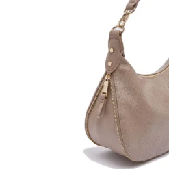 Hobo Bag Media con Tracolla LIU JO Marrone con Logo Laserato Monogram