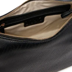 Hobo Bag Media con Tracolla LIU JO Nera con Logo Laserato Monogram