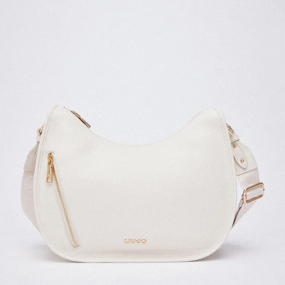Hobo Bag Media Donna LIU JO Better stampa Bottalata color Crema