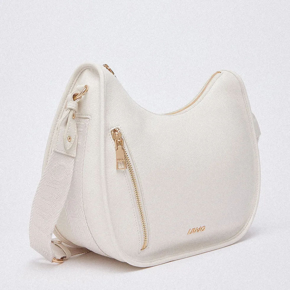 Hobo Bag Media Donna LIU JO Better stampa Bottalata color Crema