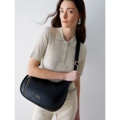 Hobo Bag Media Donna LIU JO Better stampa Bottalata Nera