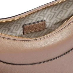 Hobo Bag Media Donna LIU JO stampa Bottalata color Mocha con Charm